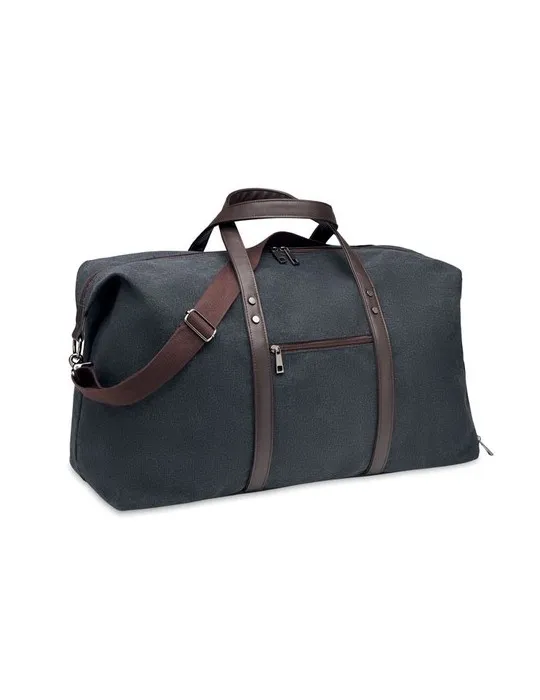 Sac week-end personnalisé en toile 450gr/m² - ZURICH Matières : polyéthylène (PE) Taille textile : XXL Couleurs : bleu piscine