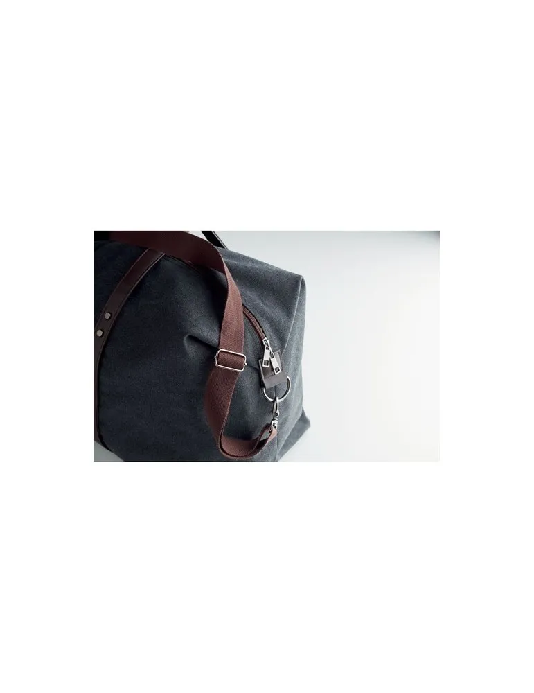 Sac week-end personnalisé en toile 450gr/m² - ZURICH Matières : polyéthylène (PE) Taille textile : XXL Couleurs : bleu piscine m