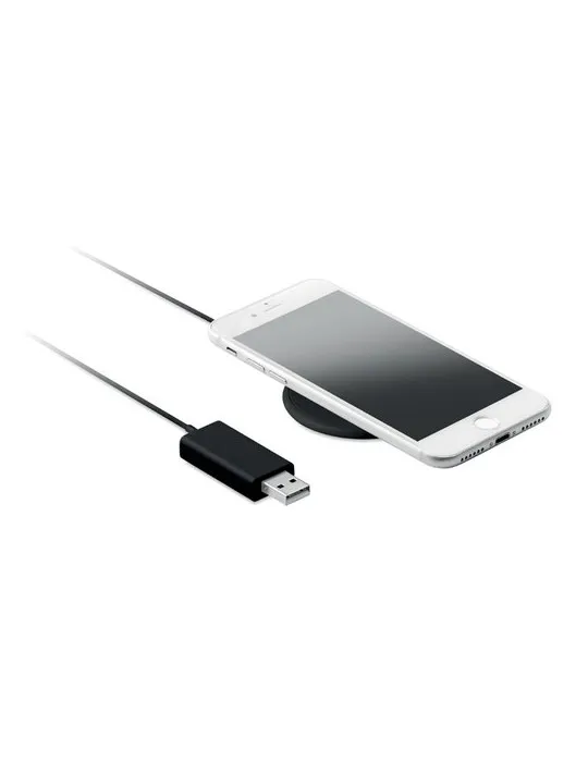 Chargeur sans fil magnétique personnalisé FLAKE MAG Matières : polyéthylène (PE) Taille textile : 3XL Couleurs : noir marquage l