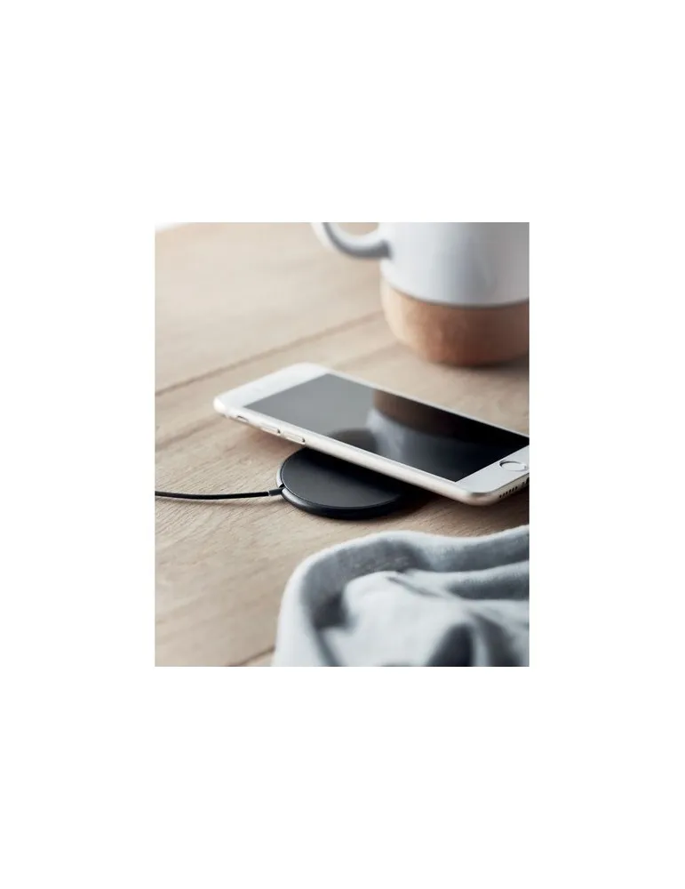 Chargeur sans fil magnétique personnalisé FLAKE MAG Matières : polyéthylène (PE) Taille textile : 3XL Couleurs : noir cadeau col