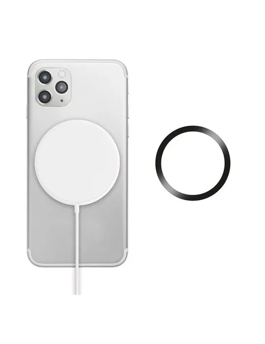 Chargeur sans fil magnétique personnalisé FLAKE MAG Matières : polyéthylène (PE) Taille textile : S Couleurs : noir personnalisa