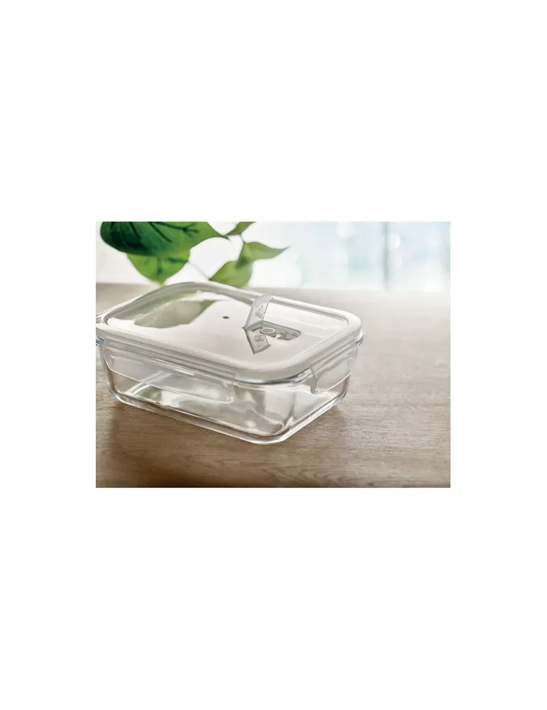 Lunchbox en verre écologique 900ml PRAGA Matières : bois Couleurs : bleu personnalisable avec votre logo