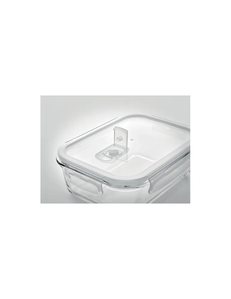 Lunchbox en verre écologique 900ml PRAGA Matières : bois Couleurs : bleu goodies publicitaire événementiel