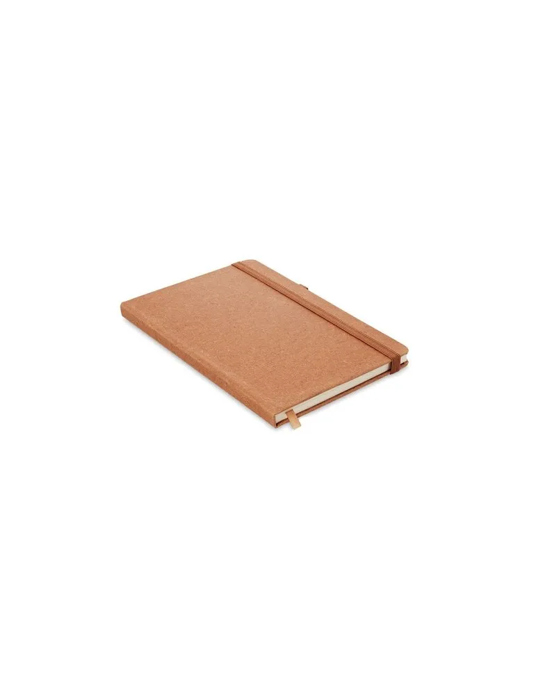 Carnet A5 ligné en PU recyclé éco-responsable personnalisé BAOBAB Couleurs : jaune personnalisable avec votre logo