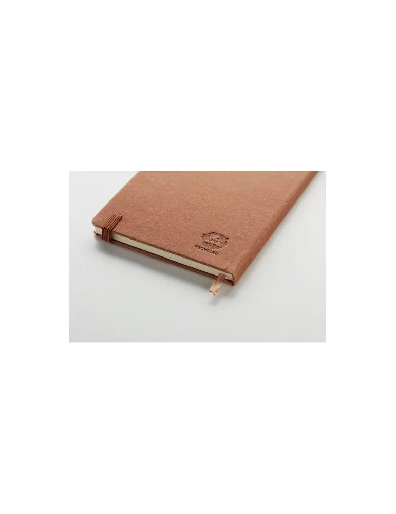 Carnet A5 ligné en PU recyclé éco-responsable personnalisé BAOBAB Couleurs : jaune goodies entreprise design