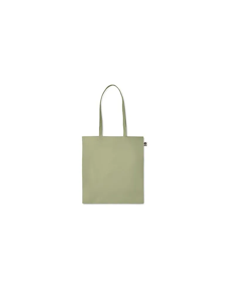 Sac shopping écologique en coton organique ZIMDE COLOUR Matières : métal Couleurs : blanc personnalisation sur mesure