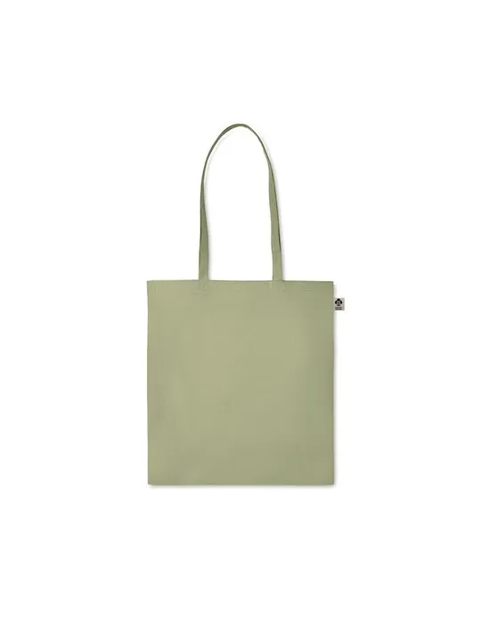 Sac shopping écologique en coton organique ZIMDE COLOUR Matières : métal Couleurs : blanc personnalisation sur mesure