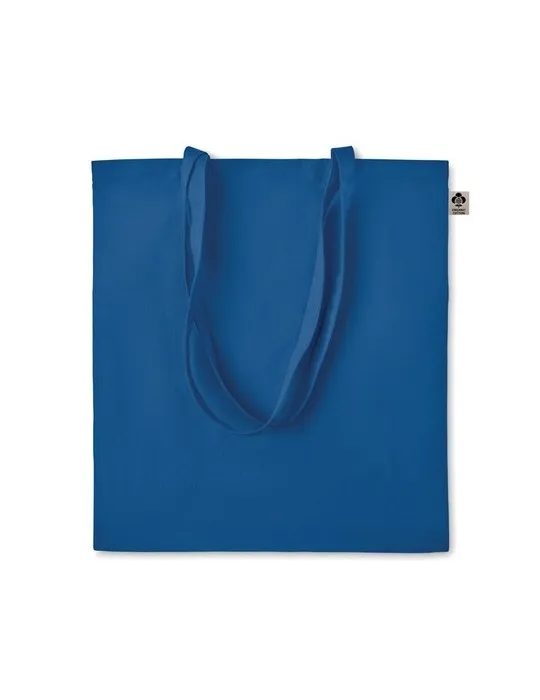 Sac shopping écologique en coton organique ZIMDE COLOUR Couleurs : blanc cadeau entreprise pas cher