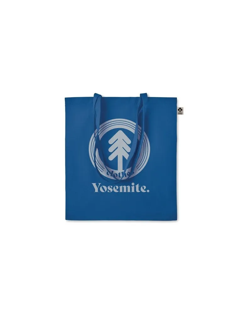 Sac shopping écologique en coton organique ZIMDE COLOUR Couleurs : blanc goodies entreprise design