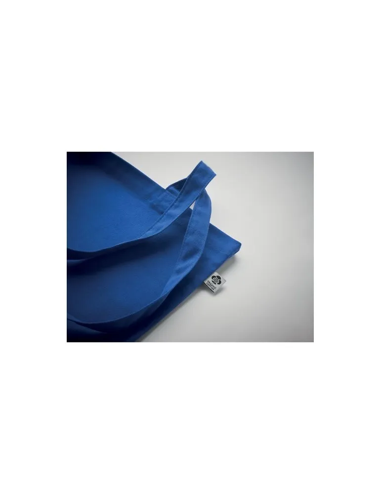 Sac shopping écologique en coton organique ZIMDE COLOUR Couleurs : blanc objet publicitaire robuste