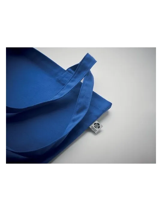 Sac shopping écologique en coton organique ZIMDE COLOUR Couleurs : blanc objet publicitaire robuste