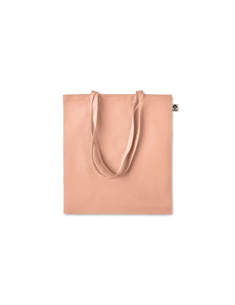 Sac shopping écologique en coton organique ZIMDE COLOUR Matières : aluminium Couleurs : jaune personnalisable avec votre logo