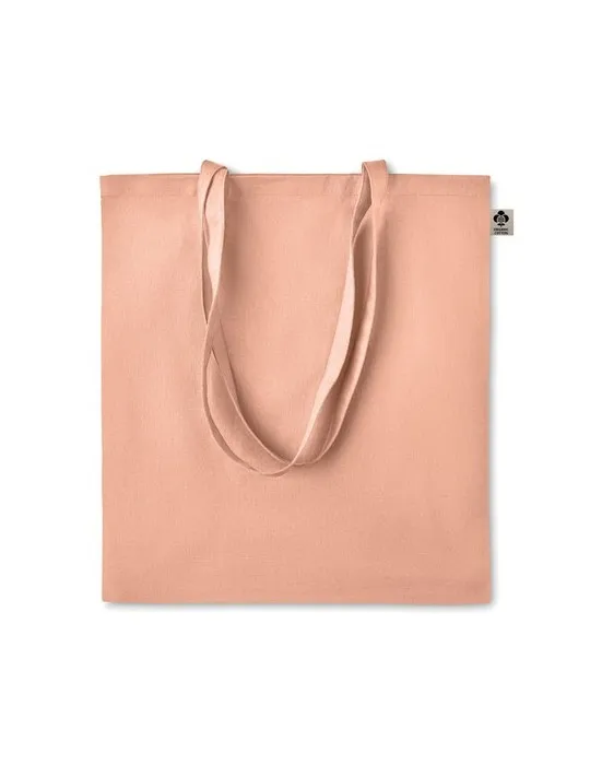 Sac shopping écologique en coton organique ZIMDE COLOUR Matières : aluminium Couleurs : jaune personnalisable avec votre logo