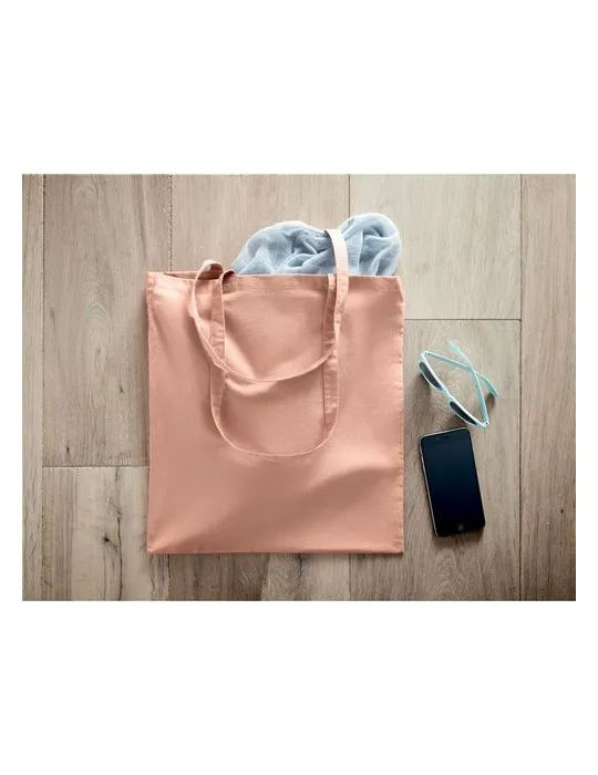 Sac shopping écologique en coton organique ZIMDE COLOUR Matières : aluminium Couleurs : jaune cadeau collaborateur premium