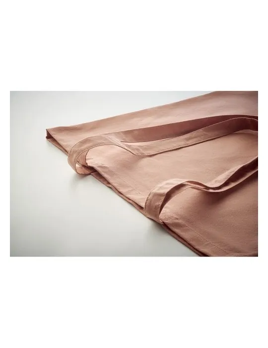 Sac shopping écologique en coton organique ZIMDE COLOUR Matières : aluminium Couleurs : jaune marquage couleur éclatante