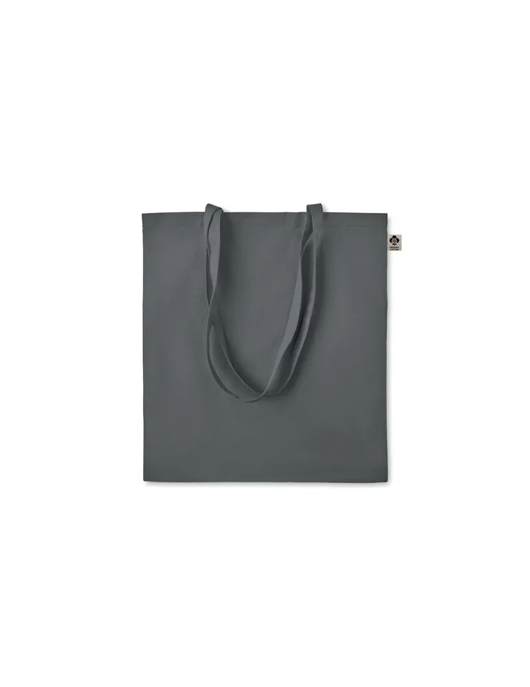 Sac shopping écologique en coton organique ZIMDE COLOUR Couleurs : noir impression haute définition