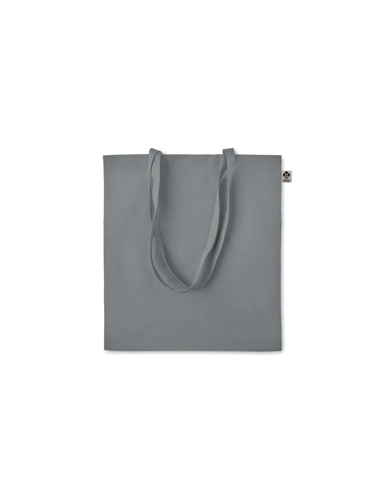 Sac shopping écologique en coton organique ZIMDE COLOUR Couleurs : blanc objet promotionnel éco-responsable