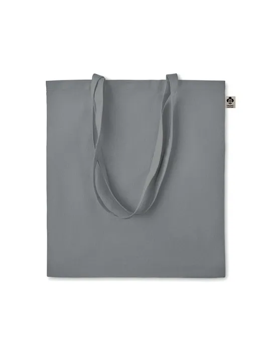 Sac shopping écologique en coton organique ZIMDE COLOUR Couleurs : blanc objet promotionnel éco-responsable