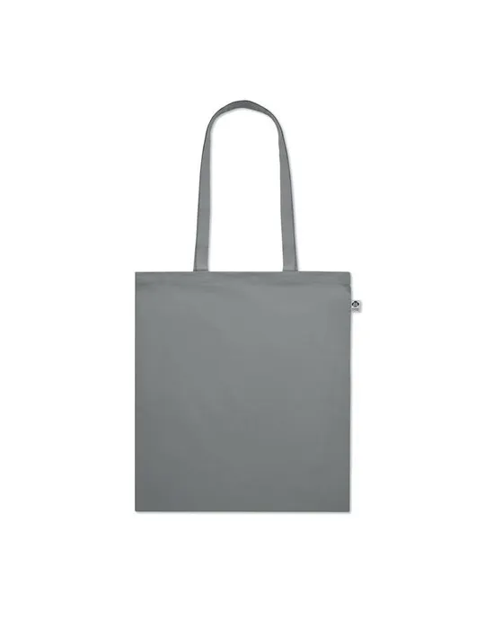 Sac shopping écologique en coton organique ZIMDE COLOUR Couleurs : blanc goodies publicitaire événementiel