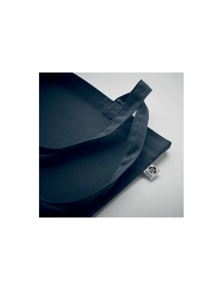 Sac shopping écologique en coton organique ZIMDE COLOUR Matières : polyester Couleurs : bleu goodies personnalisé en stock