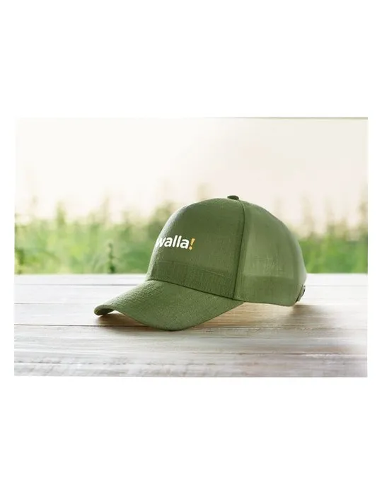 Casquette baseball écologique en chanvre personnalisée pas cher - NAIMA CAP marquage couleur éclatante