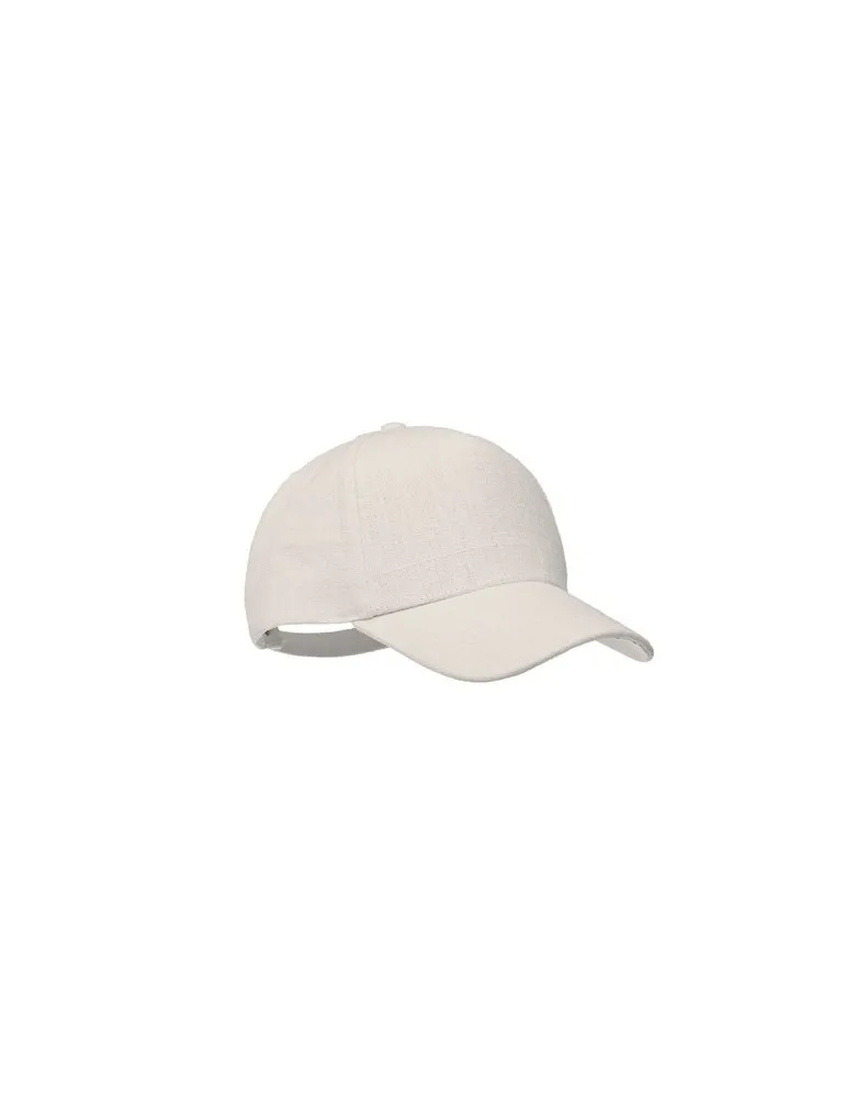 Casquette baseball écologique en chanvre personnalisée pas cher - NAIMA CAP Matières : pongée Couleurs : naturel cadeau entrepri