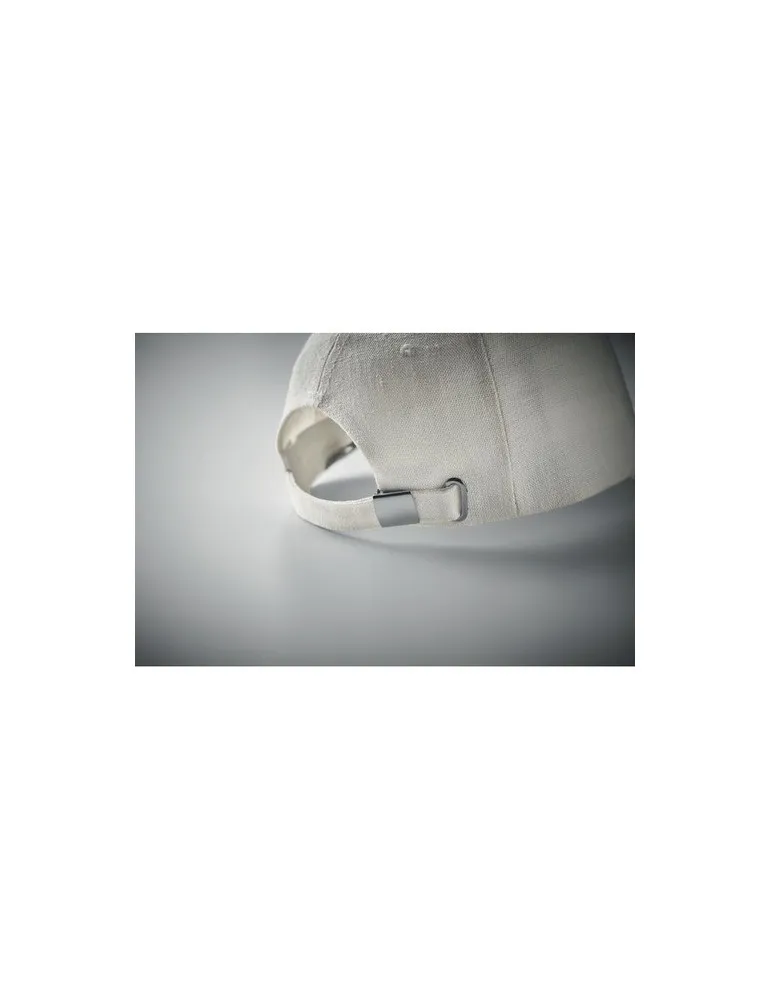 Casquette baseball écologique en chanvre personnalisée pas cher - NAIMA CAP Matières : pongée Couleurs : naturel cadeau client o