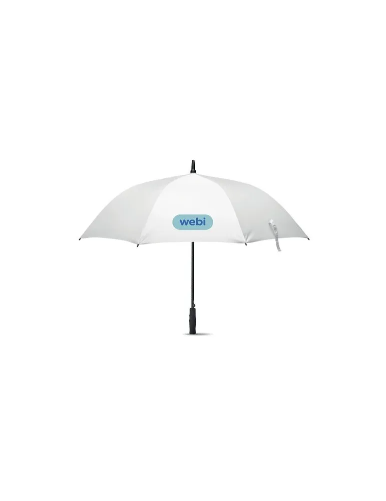 Parapluie publicitaire 27'' en pongée GRUSA Matières : polypropylène (PP) Couleurs : blanc goodies publicitaire durable