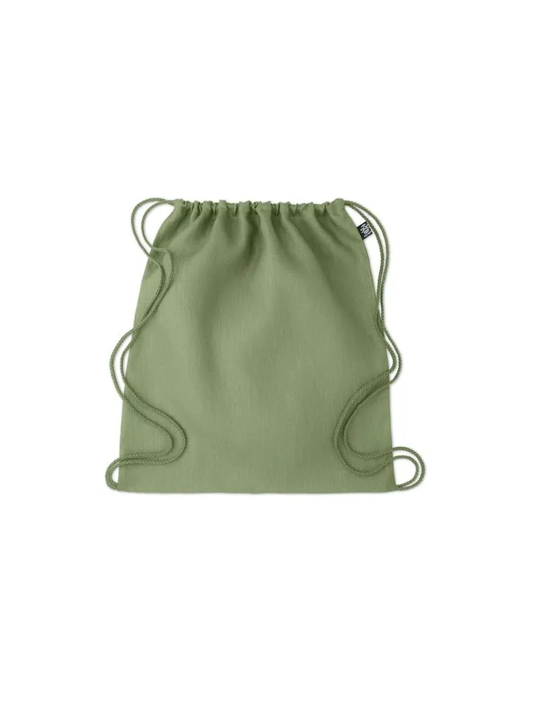 Sac à cordon écologique en chanvre personnalisé pas cher - NAIMA BAG Matières : bois personnalisable avec votre logo