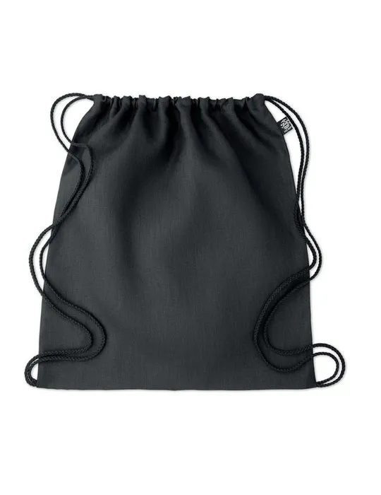 Sac à cordon écologique en chanvre personnalisé pas cher - NAIMA BAG Matières : bois Couleurs : blanc cadeau entreprise pas cher