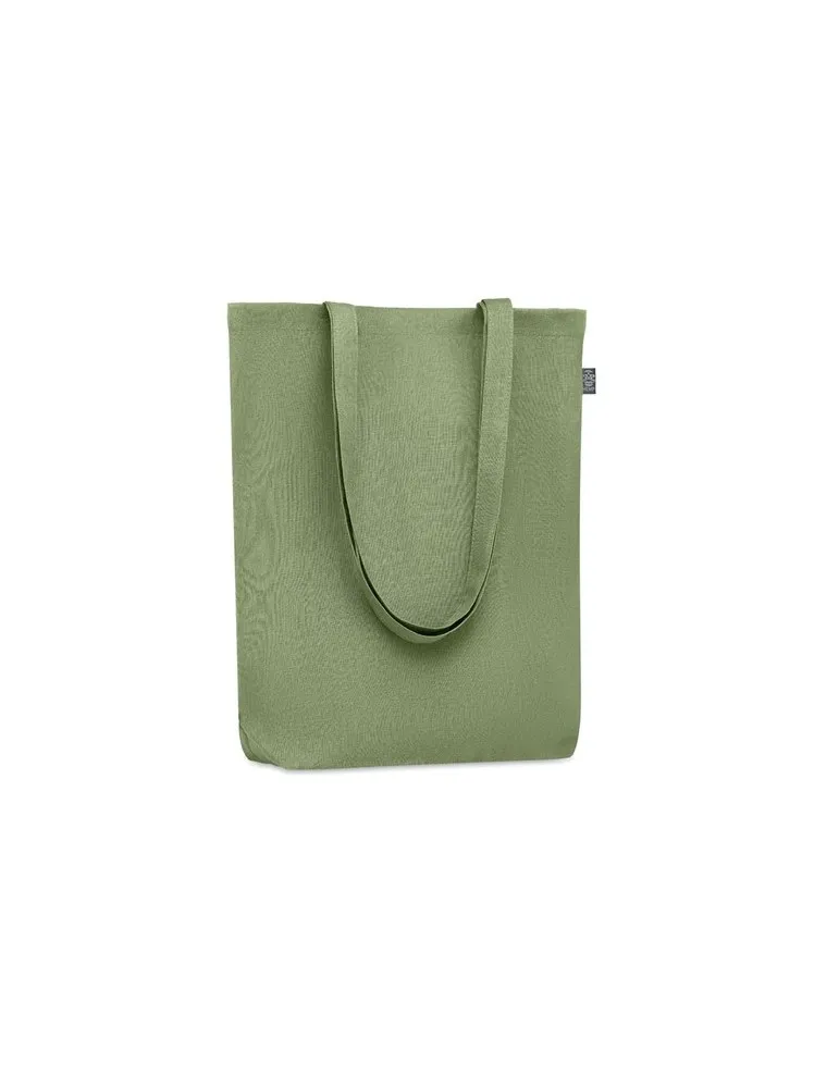 Sac shopping écologique en chanvre personnalisé pas cher - NAIMA TOTE Matières : bois Couleurs : vert cadeau entreprise pas cher