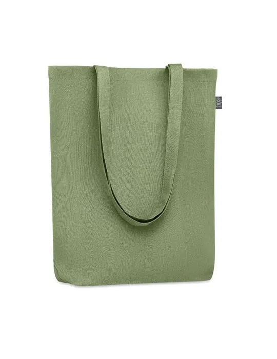 Sac shopping écologique en chanvre personnalisé pas cher - NAIMA TOTE Matières : bois Couleurs : vert cadeau entreprise pas cher