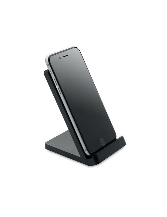 Chargeur sans fil écologique en bambou WIRESTAND Matières : polyéthylène (PE) Couleurs : blanc goodies publicitaire événementiel