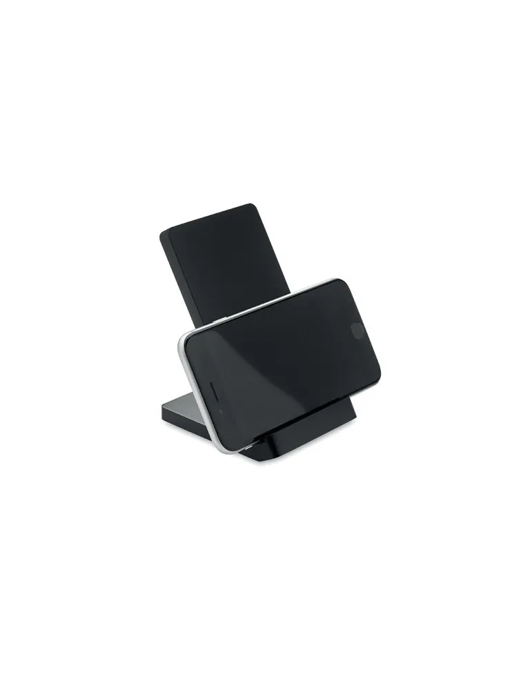 Chargeur sans fil écologique en bambou WIRESTAND Matières : polyéthylène (PE) Couleurs : blanc impression haute définition