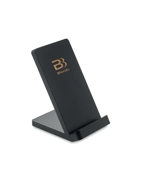 Chargeur sans fil écologique en bambou WIRESTAND Matières : polyéthylène (PE) Couleurs : blanc accessoire événementiel unique