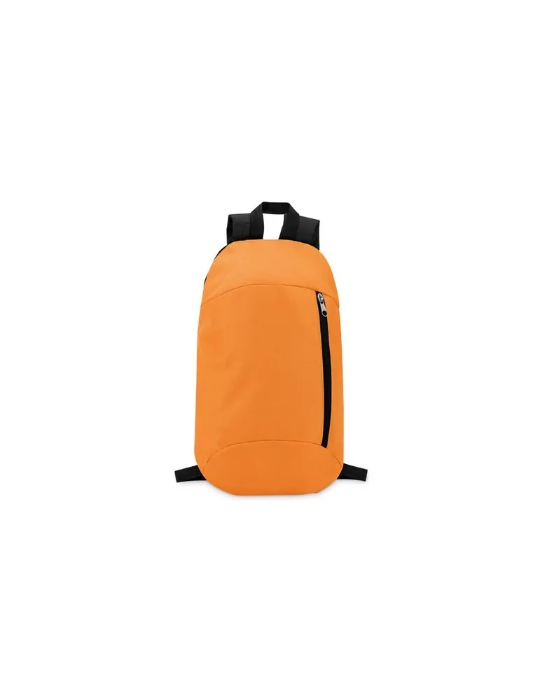 Sac à dos personnalisable écologique avec poche frontale - TIRANA Matières : polypropylène (PP) Couleurs : gris impression haute