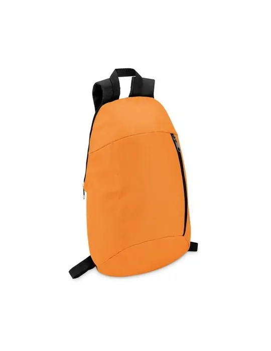 Sac à dos personnalisable écologique avec poche frontale - TIRANA Matières : polypropylène (PP) Couleurs : gris impression logo 