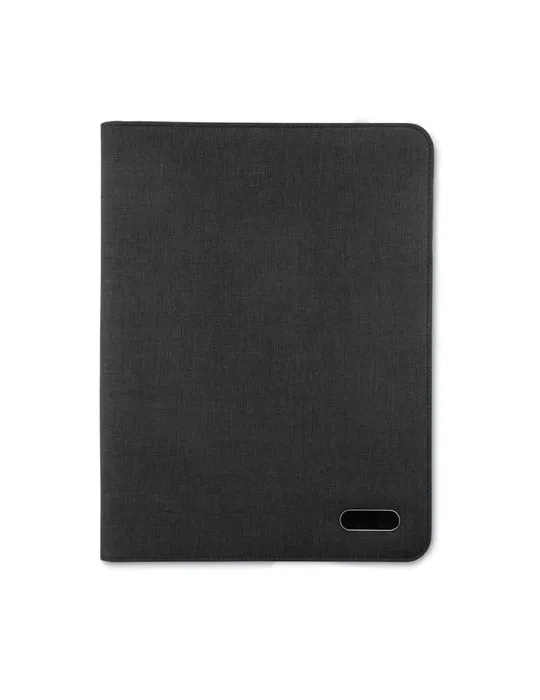 Conférencier A4 Bicolore Pratique et Élégant Personnalisé - NOTES FOLDER Matières : PET recyclé Couleurs : gris cadeau entrepris