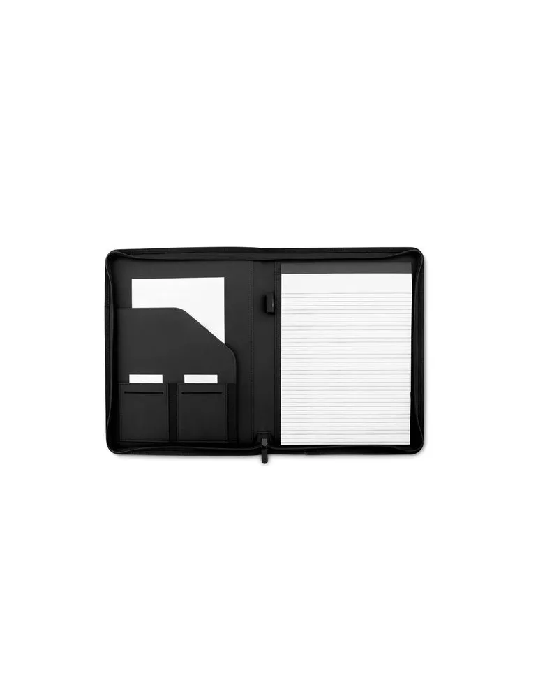 Conférencier A4 Bicolore Pratique et Élégant Personnalisé - NOTES FOLDER Matières : PET recyclé Couleurs : gris impression haute