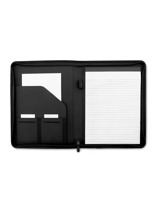 Conférencier A4 Bicolore Pratique et Élégant Personnalisé - NOTES FOLDER Matières : PET recyclé Couleurs : gris impression haute