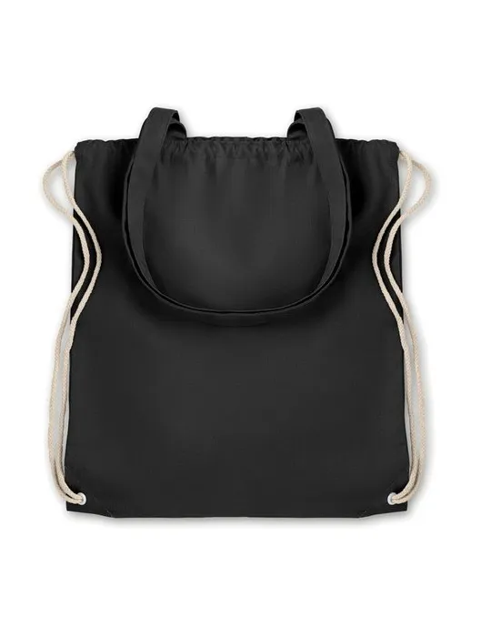 Sac Shopping Écologique Personnalisable à Cordelette MOIRA Matières : coton Taille textile : XXL Couleurs : naturel impression h