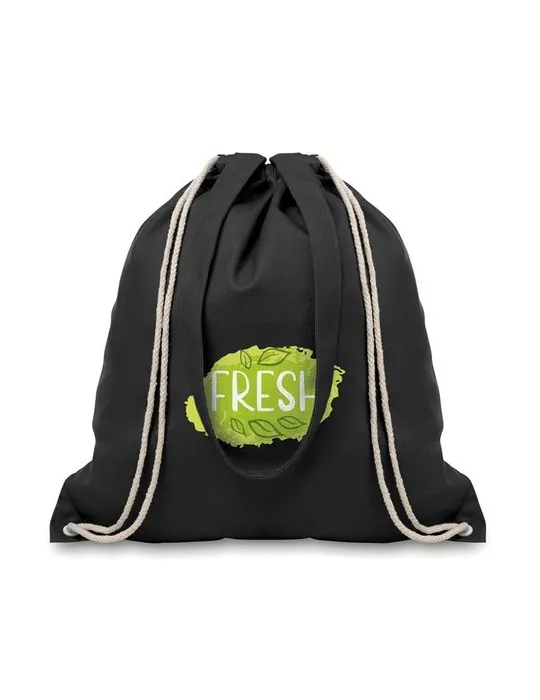 Sac Shopping Écologique Personnalisable à Cordelette MOIRA Matières : coton Taille textile : XXL Couleurs : naturel cadeau colla