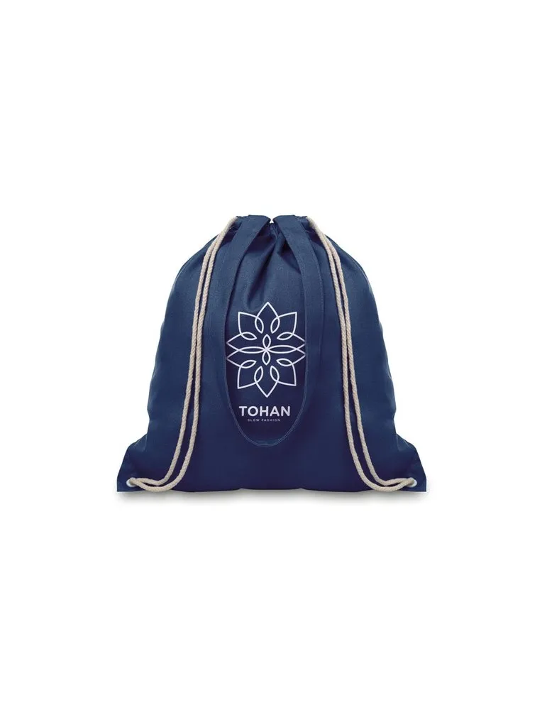 Sac Shopping Écologique Personnalisable à Cordelette MOIRA Matières : coton Taille textile : XXL Couleurs : doré personnalisatio