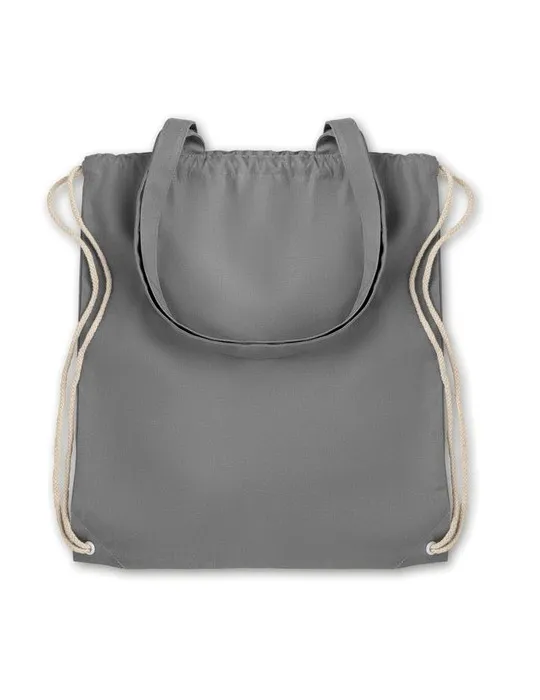 Sac Shopping Écologique Personnalisable à Cordelette MOIRA Matières : coton Taille textile : XXL Couleurs : bleu marine foncé ma