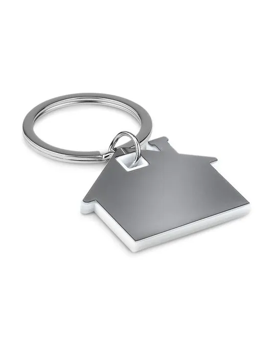 Porte-clés Publicitaire en forme de maison - IMBA Matières : coton Couleurs : rouge marquage laser ultra précis