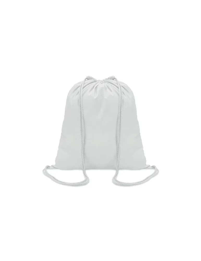 Sac à cordon en coton coloré personnalisé - Cadeau publicitaire Matières : acier inoxydable Couleurs : bleu marine cadeau collab