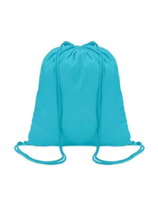 Sac à cordon en coton coloré personnalisé - Cadeau publicitaire Matières : PET Couleurs : noir impression haute définition