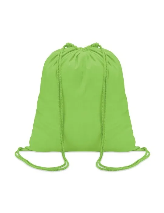 Sac à cordon en coton coloré personnalisé - Cadeau publicitaire Matières : acier inoxydable Couleurs : noir personnalisable avec