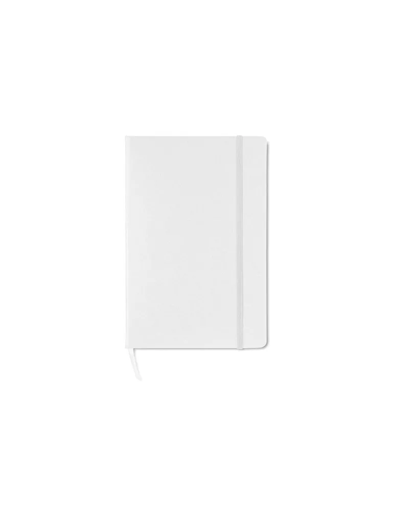 Carnet A5 Personnalisé Quadrillé - SQUARED Matières : PET Couleurs : blanc personnalisable avec votre logo