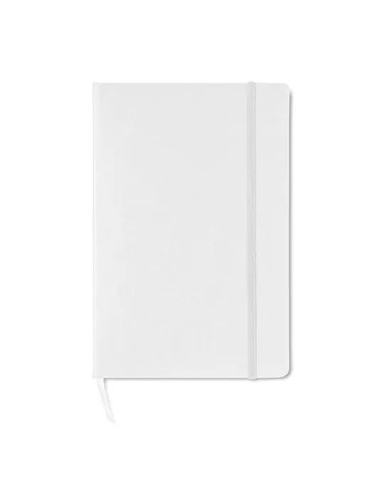 Carnet A5 Personnalisé Quadrillé - SQUARED Matières : PET Couleurs : blanc personnalisable avec votre logo